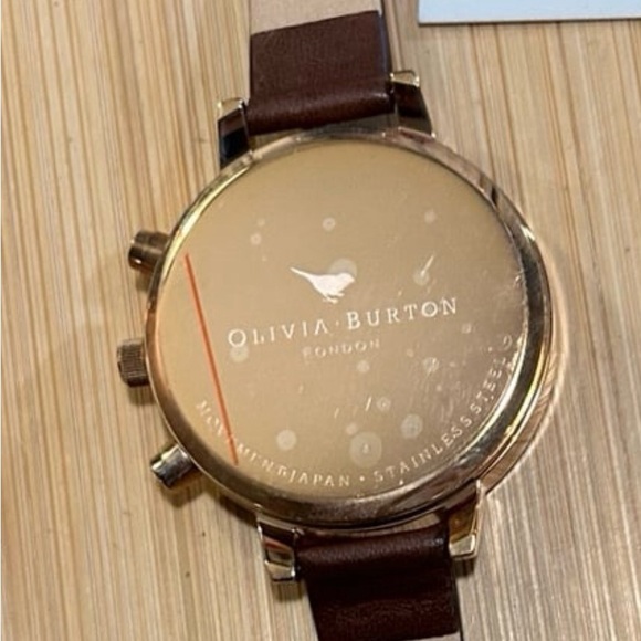 OLIVIA BURTON WATCH WITH 38mm BROWNISH ROSE  GOLD CHRONOGRAPH FACE. - Picture 2 of 9